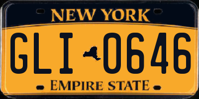 NY license plate GLI0646