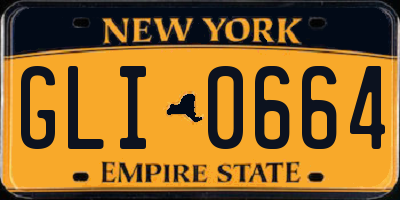 NY license plate GLI0664