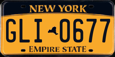 NY license plate GLI0677