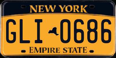 NY license plate GLI0686