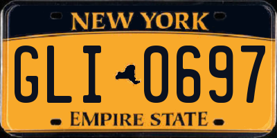 NY license plate GLI0697