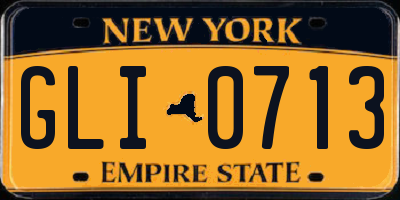 NY license plate GLI0713