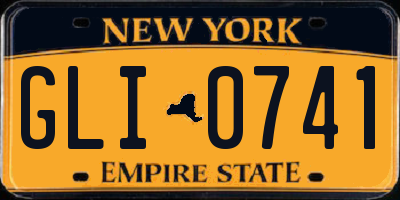 NY license plate GLI0741