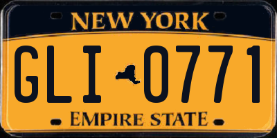 NY license plate GLI0771