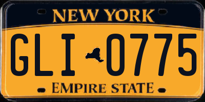 NY license plate GLI0775
