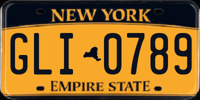 NY license plate GLI0789