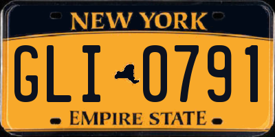 NY license plate GLI0791