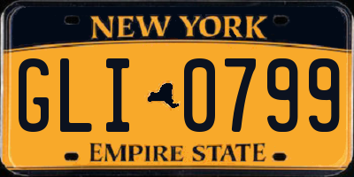 NY license plate GLI0799
