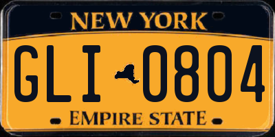 NY license plate GLI0804