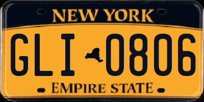 NY license plate GLI0806