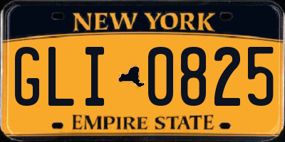 NY license plate GLI0825
