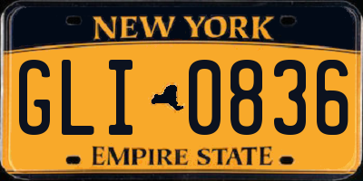 NY license plate GLI0836
