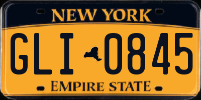 NY license plate GLI0845