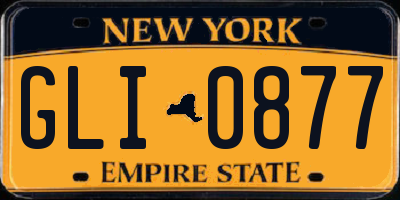 NY license plate GLI0877