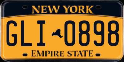 NY license plate GLI0898