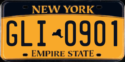 NY license plate GLI0901