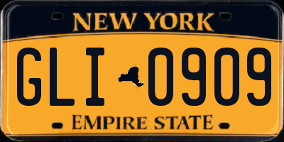 NY license plate GLI0909