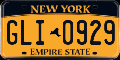 NY license plate GLI0929