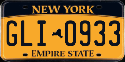 NY license plate GLI0933
