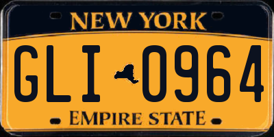 NY license plate GLI0964