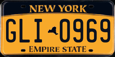 NY license plate GLI0969