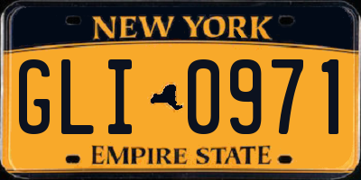 NY license plate GLI0971