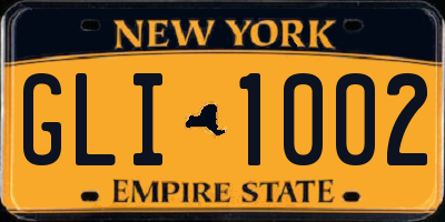 NY license plate GLI1002