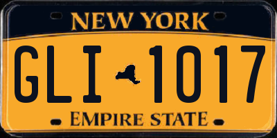 NY license plate GLI1017