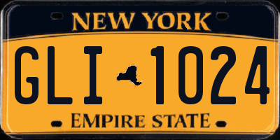 NY license plate GLI1024