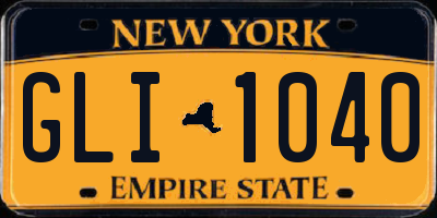 NY license plate GLI1040