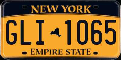 NY license plate GLI1065
