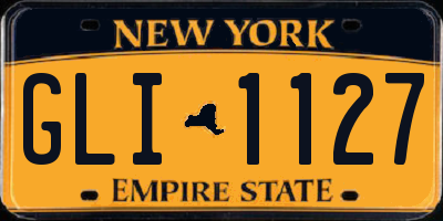 NY license plate GLI1127