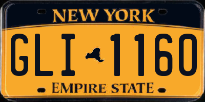 NY license plate GLI1160