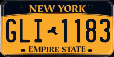 NY license plate GLI1183