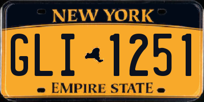 NY license plate GLI1251