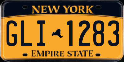 NY license plate GLI1283