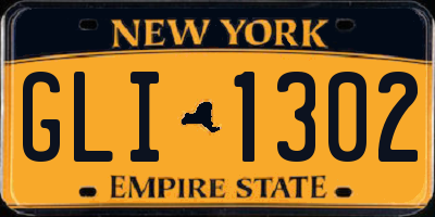 NY license plate GLI1302