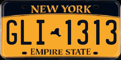 NY license plate GLI1313