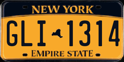 NY license plate GLI1314