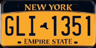NY license plate GLI1351