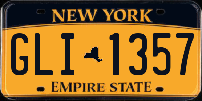 NY license plate GLI1357