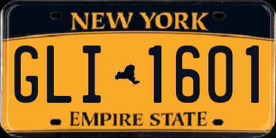 NY license plate GLI1601