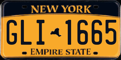 NY license plate GLI1665