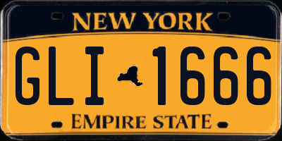 NY license plate GLI1666