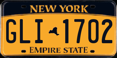 NY license plate GLI1702