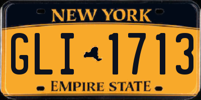 NY license plate GLI1713