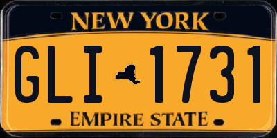 NY license plate GLI1731