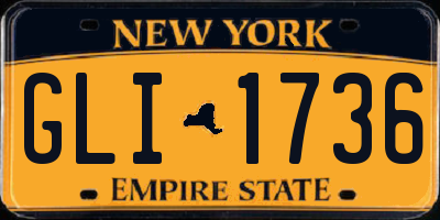 NY license plate GLI1736