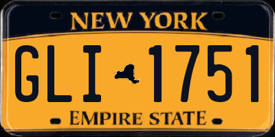 NY license plate GLI1751