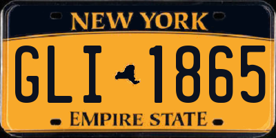 NY license plate GLI1865